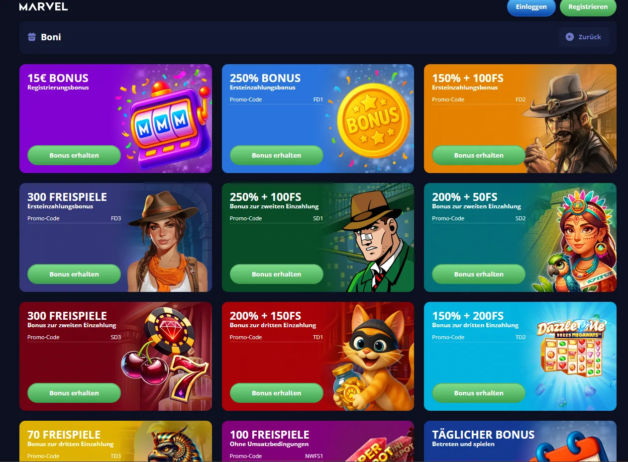 Marvel Casino Bonus
